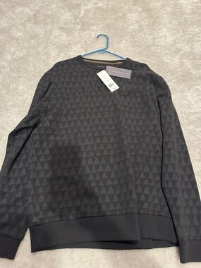 French Connection Black Geometric Crewneck Sweatshirt